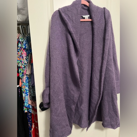 Soft Surroundings Wool Telluride Topper Duster Cardigan Size Large Petite - Picture 8 of 11